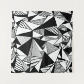 Mozaïekdriehoeken, zwart-witte textuur. wandkleed (Voorkant (horizontaal))