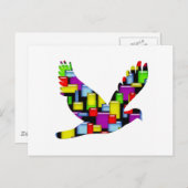 mozaïekduif briefkaart (Voorkant / Achterkant)