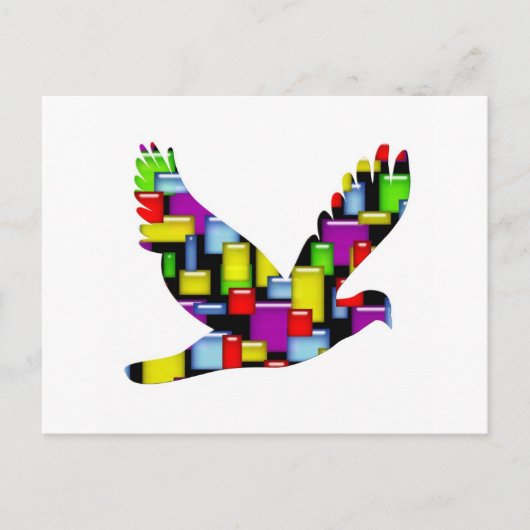 mozaïekduif briefkaart (Voorkant)