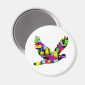 mozaïekduif magneet (Voorkant / Achterkant)