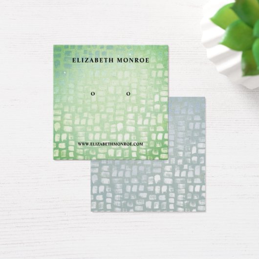 Mozaïekeffect, aardhouder, juweliel beeldscherm vierkante visitekaartjes (Bureau)