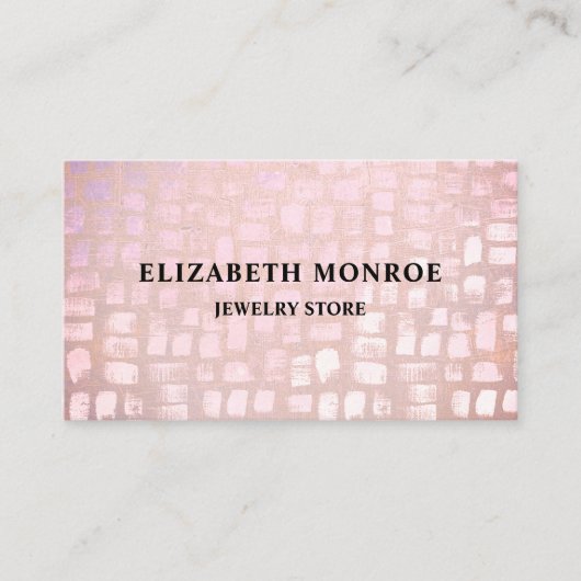Mozaïekeffect, juwelier visitekaartje (Voorkant)