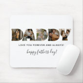 Mozaïekfoto met letters voor Vaderdag DADDY Muismat (Met muis)