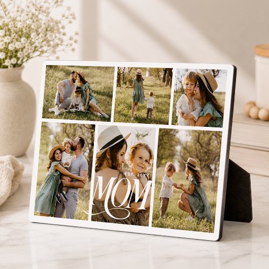 Mozaïekfoto van mama fotoplaat