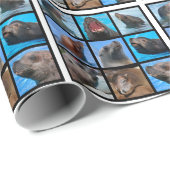 Mozaïekfoto's van zee leeuwenkoppeling cadeaupapier (Rol Hoek)