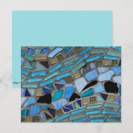 mozaïekgekleurde glassteen briefkaart (Voorkant / Achterkant)