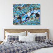 mozaïekgekleurde glassteen canvas afdruk (Insitu (Slaapkamer))