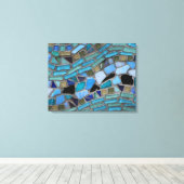 mozaïekgekleurde glassteen canvas afdruk (Insitu (Houten vloer))