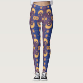 Mozaïekgeometrische roze gouden zeemijlen kat leggings