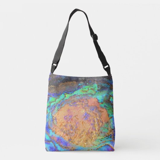 Mozaïekgepolijst Abalone Shell Abstract Crossbody Tas (Achterkant)