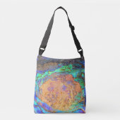 Mozaïekgepolijst Abalone Shell Abstract Crossbody Tas (Voorkant)