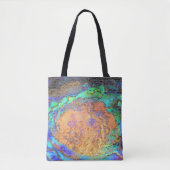 Mozaïekgepolijst Abalone Shell Abstract Tote Bag (Voorkant)
