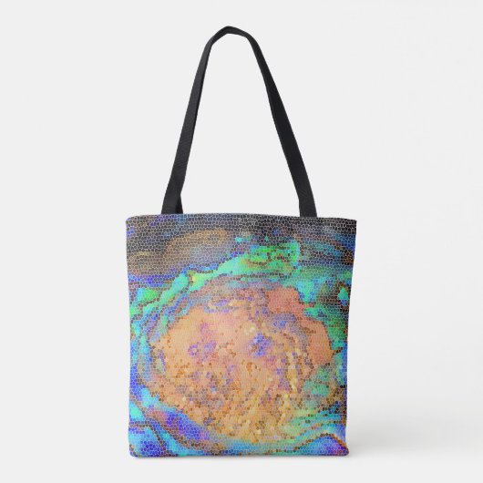 Mozaïekgepolijst Abalone Shell Abstract Tote Bag (Achterkant)