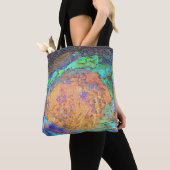 Mozaïekgepolijst Abalone Shell Abstract Tote Bag (Dichtbij)
