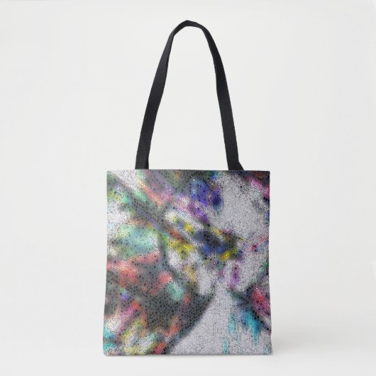 Mozaïekgepolijst scheermessen, gekleurd tote bag (Voorkant)