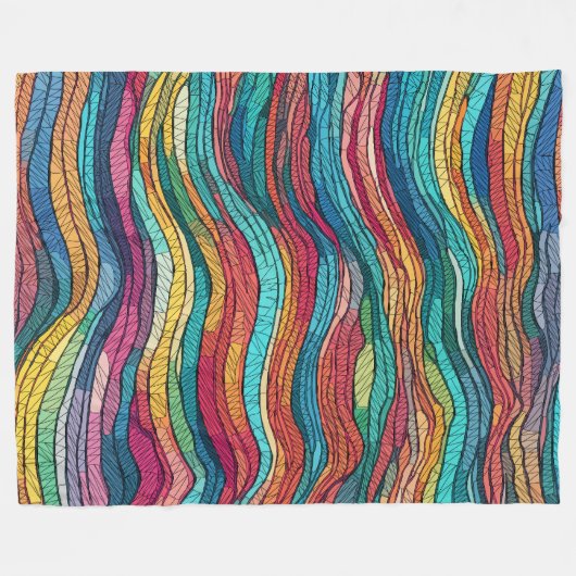 mozaïekgetijde fleece deken (Voorkant (Horizontaal))