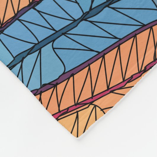 mozaïekgetijde fleece deken (Hoek)