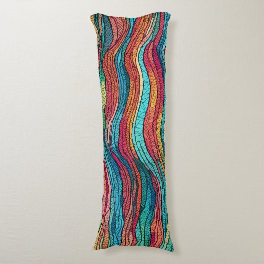 mozaïekgetijde lichaamskussen (Voorkant Verticaal)