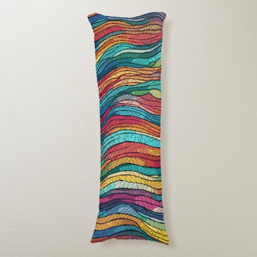 mozaïekgetijde lichaamskussen (Voorkant Verticaal)