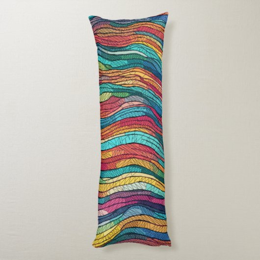 mozaïekgetijde lichaamskussen (Achterkant (Verticaal))