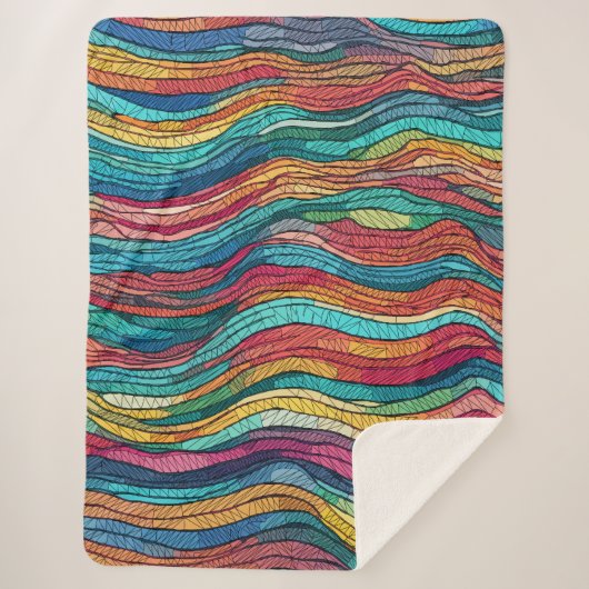 mozaïekgetijde sherpa deken (Voorkant)