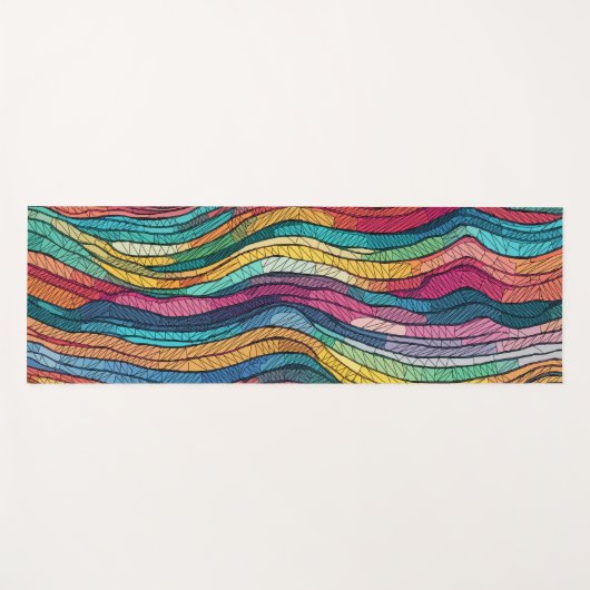 mozaïekgetijde yogamat (Voorkant (horizontaal))