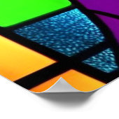 Mozaïekgitaar, gekleurd glas poster (Hoek)