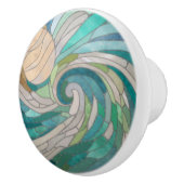 Mozaïekgolf en maan keramische knop (Rechts)