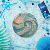 Mozaïekgolf en maan papieren bordje (Feest)