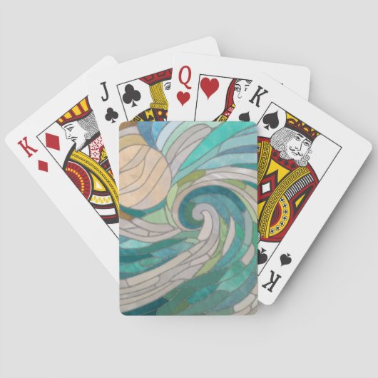 Mozaïekgolf en maan pokerkaarten (Achterkant)