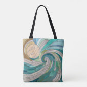 Mozaïekgolf en maan tote bag (Achterkant)