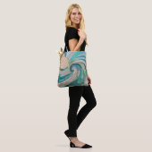 Mozaïekgolf en maan tote bag (Op model)