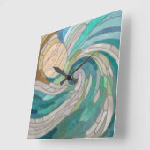 Mozaïekgolf en maan vierkante klok (Hoek)