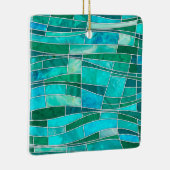 Mozaïekgolfkunst - Pareltjes in de oceaan Keramisch Ornament (Rechts)