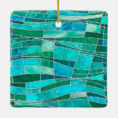 Mozaïekgolfkunst - Pareltjes in de oceaan Keramisch Ornament (Achterkant)