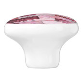 Mozaïekgolven - Roze Marmer Abstract Keramische Knop (Zijkant)