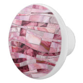 Mozaïekgolven - Roze Marmer Abstract Keramische Knop (Rechts)