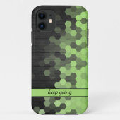Mozaïekgroen patroon iPhone Case (Achterkant)