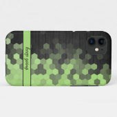 Mozaïekgroen patroon iPhone Case (Achterkant (horizontaal))