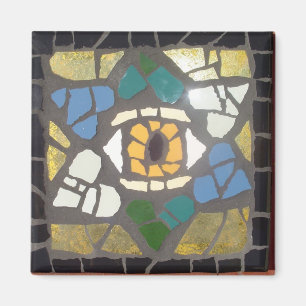 Mozaïekharten ster van David w/Evil Eye Magneet