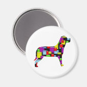 mozaïekhond magneet (Voorkant / Achterkant)