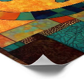 Mozaïekkat: Abstract door Egypte geïnspireerd Poster (Hoek)