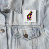 mozaïekkat vierkante button 5,1 cm (In situ)