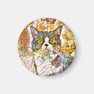 Mozaïekkattenmagneet Magneet