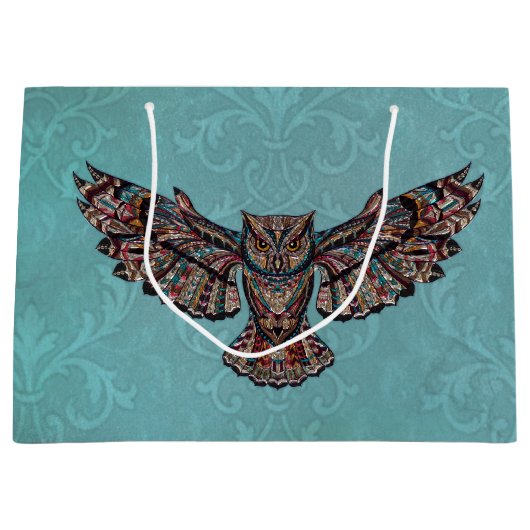 Mozaïekkleurige boomkorren groot cadeauzakje (Voorkant)