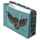 Mozaïekkleurige boomkorren groot cadeauzakje (Voorkant Gekanteld)