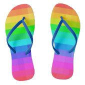 Mozaïekkleurige gecheckte regenboogvierkant afbeel teenslippers (Voetbed)