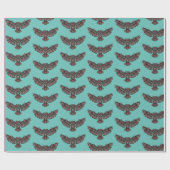 Mozaïekkleurige oliet met turkooizen achtergrond cadeaupapier (Vlak)