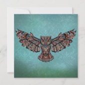 Mozaïekkleurige oliet met turkooizen achtergrond kaart (Voorkant)