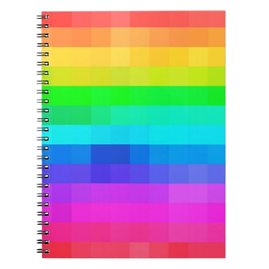 Mozaïekkleurige regenboog Pride Geometric Modern Notitieboek (Voorkant)